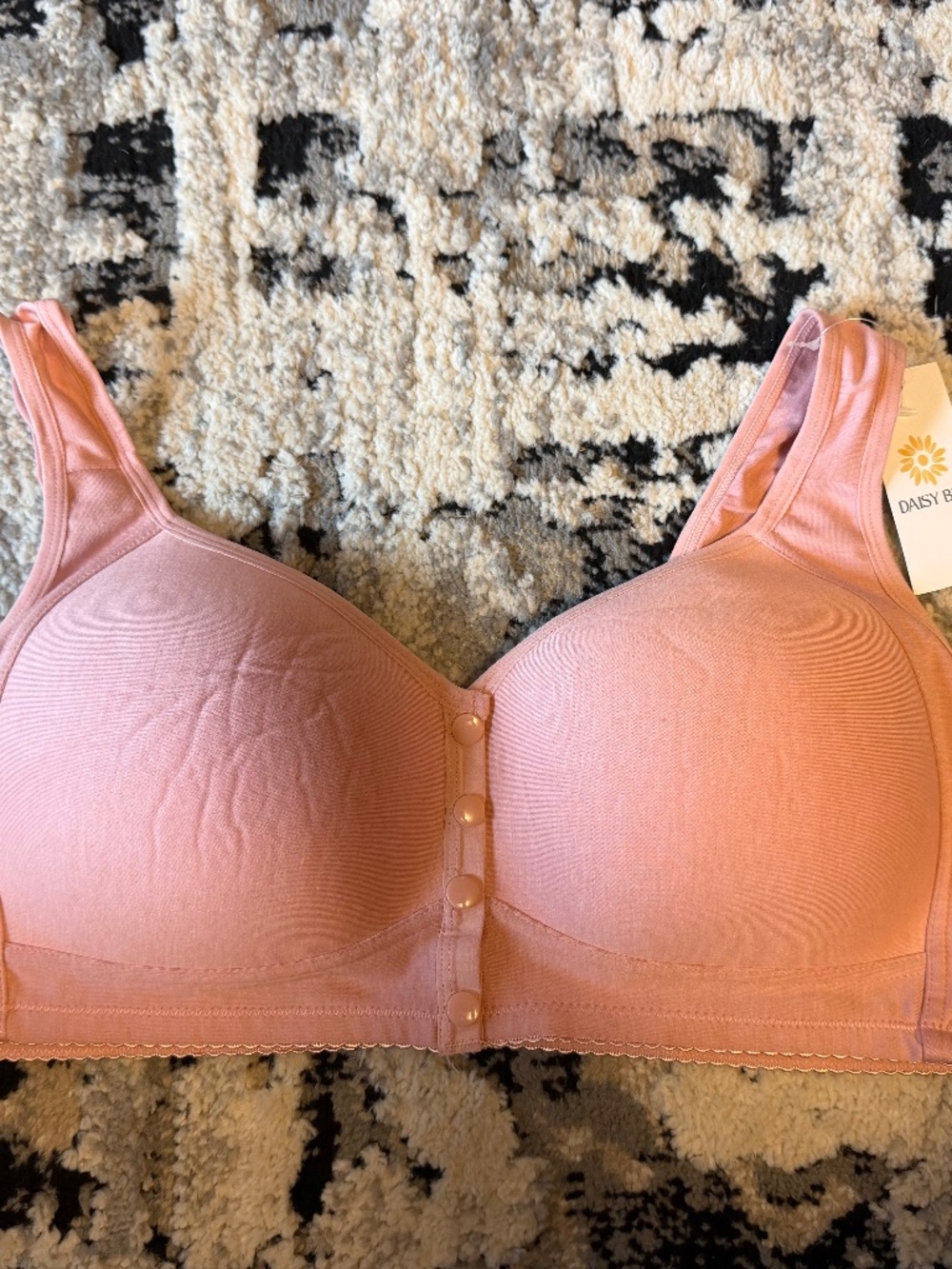 Pink Daisy Bra Size 3XL